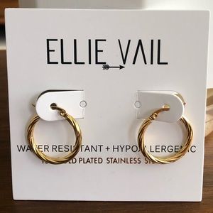 Ellie Vail Twisted Hoop 18k Gold Earrings
